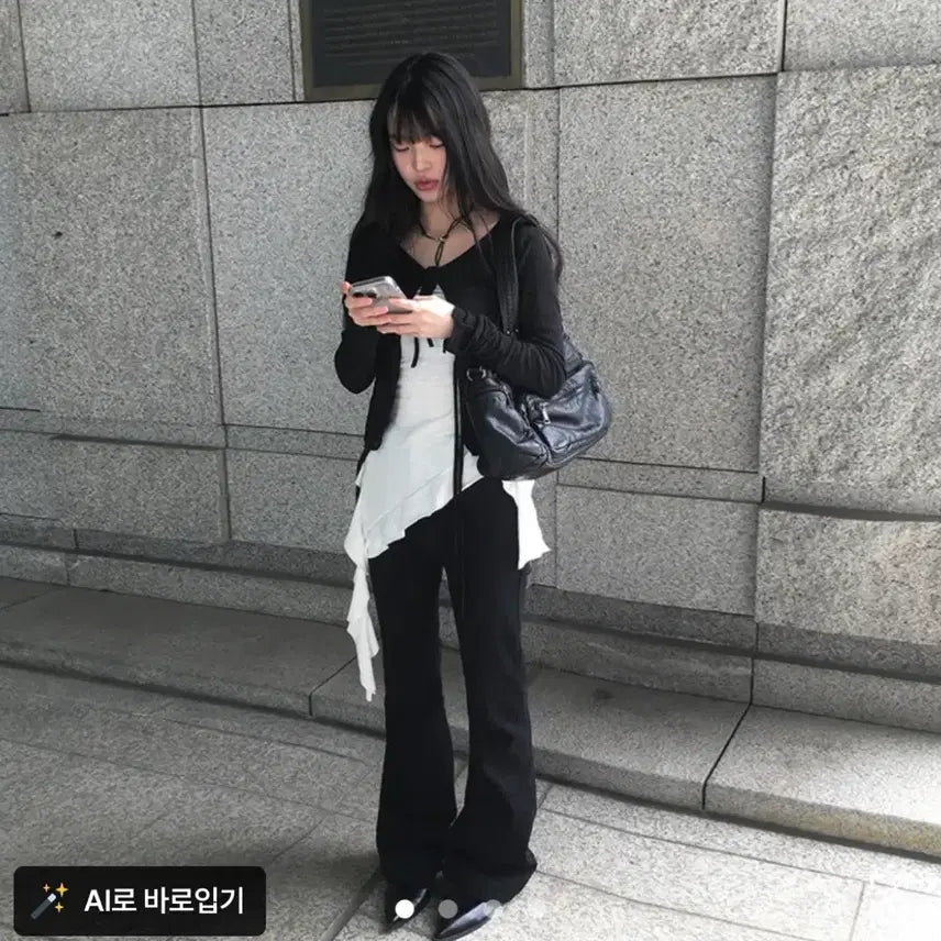 [BUNJANG] Aniwonmore Reben Slim Fit Bootcut Pants Black / 애니원모어 리벤 슬림핏 부츠컷 팬츠 블랙 !!!토요일까지만 이 가격!!!