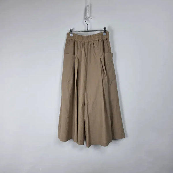 [BUNJANG] Crisan Beige Banding Two-Tuck Wide Pants / 크리슨 베이지 밴딩 투턱 와이드 팬츠 여 77. 260820