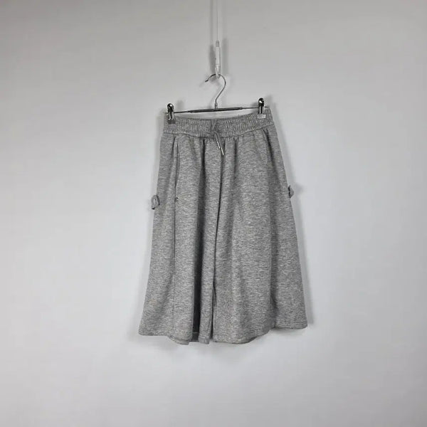 [BUNJANG] Women's Grey Banding Training Wide Carpenter Bermuda Pants / 밴딩 트레이닝 그레이 와이드 카펜더 버뮤다 팬츠 여 24-30인치 260820