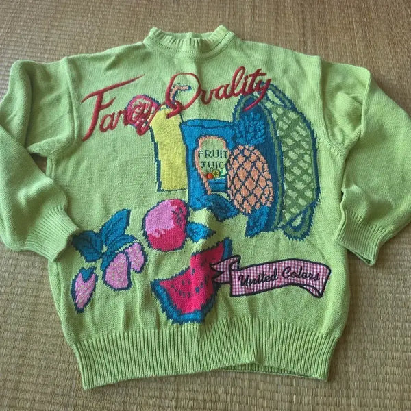 [BUNJANG] United Colors of Benetton Fruit Pattern Sweater / 베네통 스웨터