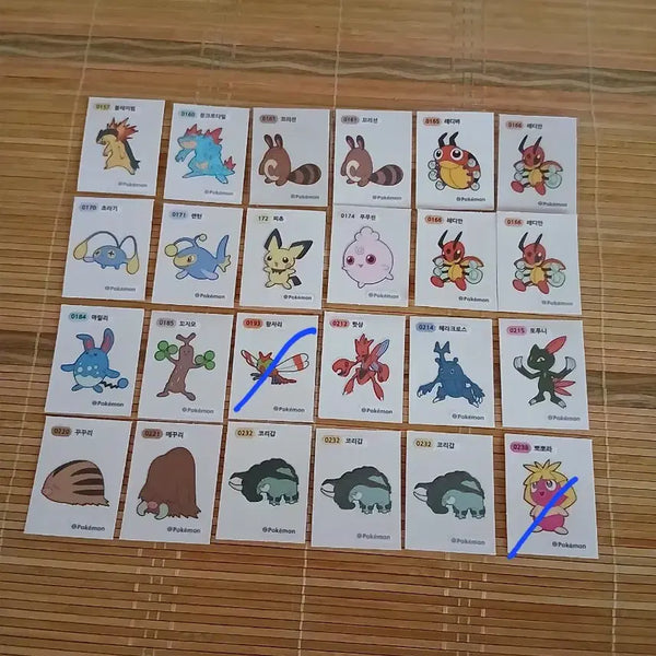 [BUNJANG] Pokemon Sticker Collection Gen 2 - 4-Digit Seal (Select 1) / 포켓몬 띠부씰 1개 선택 2세대 4자리씰 포켓몬띠부씰