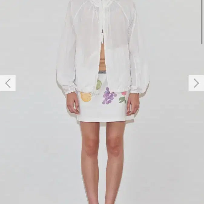 [BUNJANG] Sinoon Graphic Mini Skirt (Cream) / sinoon [수지 착용 ]Graphic Mini Skirt (Cream)