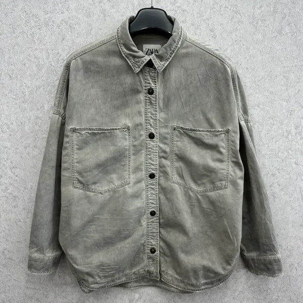[BUNJANG] Zara Women's Loose Fit Denim Jacket (Size 95/M) / 95 자라 여자 루즈핏 데님 자켓