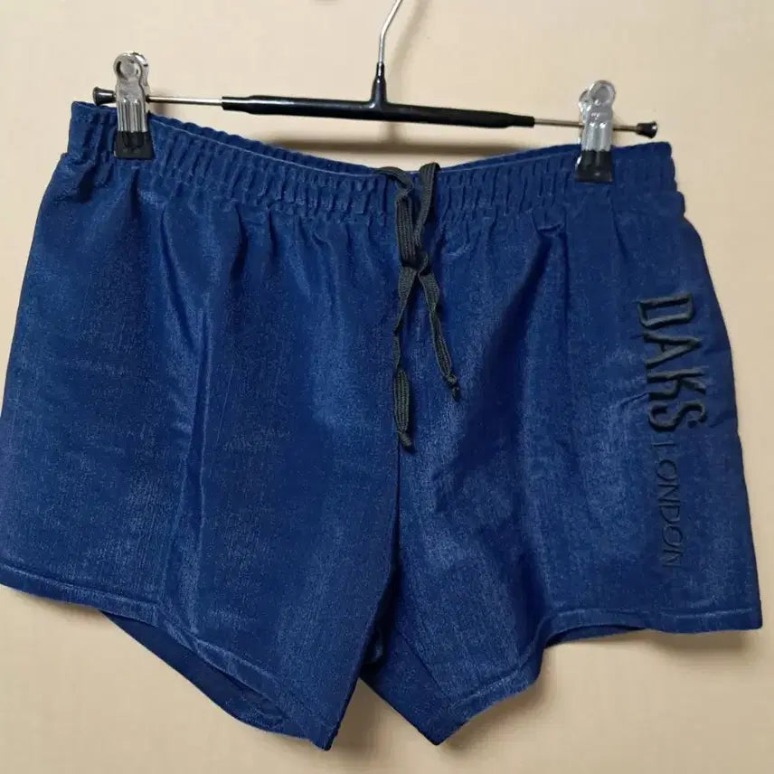[BUNJANG] Daks London Embroidered Logo Unisex Banding Shorts Blue XL / 닥스 런던 자수로고 공용 밴딩 반바지 블루 XL(28~33)