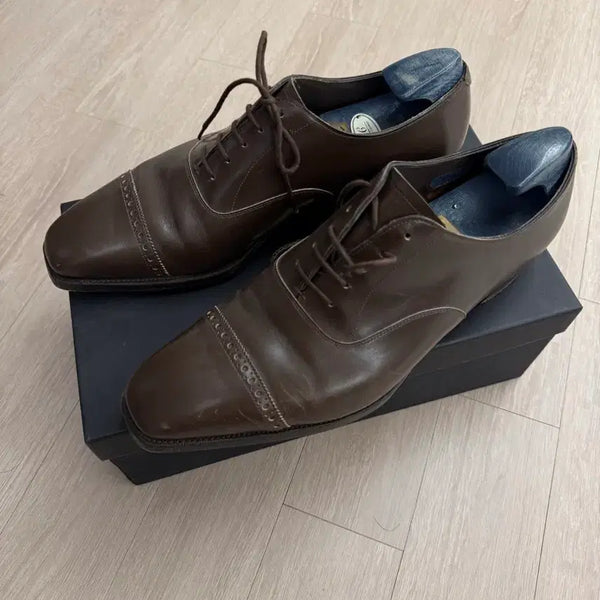 [BUNJANG] Anthony Cleaverly Nakagawa Brown Calf Leather Oxfords UK 8.5 / 앤써니 클레버리 nakagawa 브라운 uk8.5 e