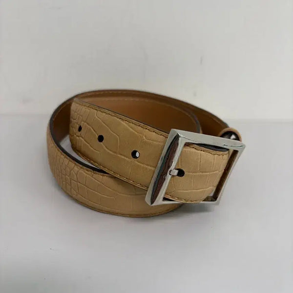 [BUNJANG] Berluti Leather Belt Beige / [정품] 벨루티 가죽 벨트 베이지
