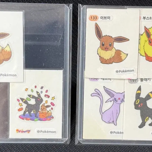 [BUNJANG] Pokemon POKEMON KOREA Stickers (90s) - Eevee, Umbreon, Espeon, Flareon / 포켓몬스터 - 이브이, 블래키, 에브이, 부스터 띠부띠부씰