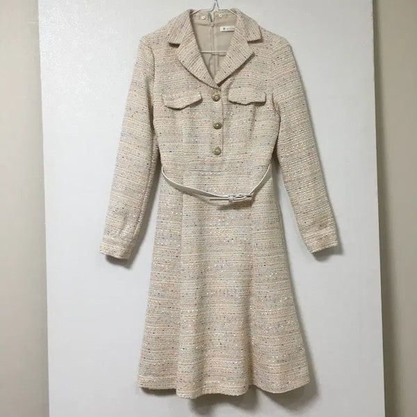 [BUNJANG] It MICHAA Belted Tweed Dress Size 44 / 잇미샤 벨트 트위드 원피스 44