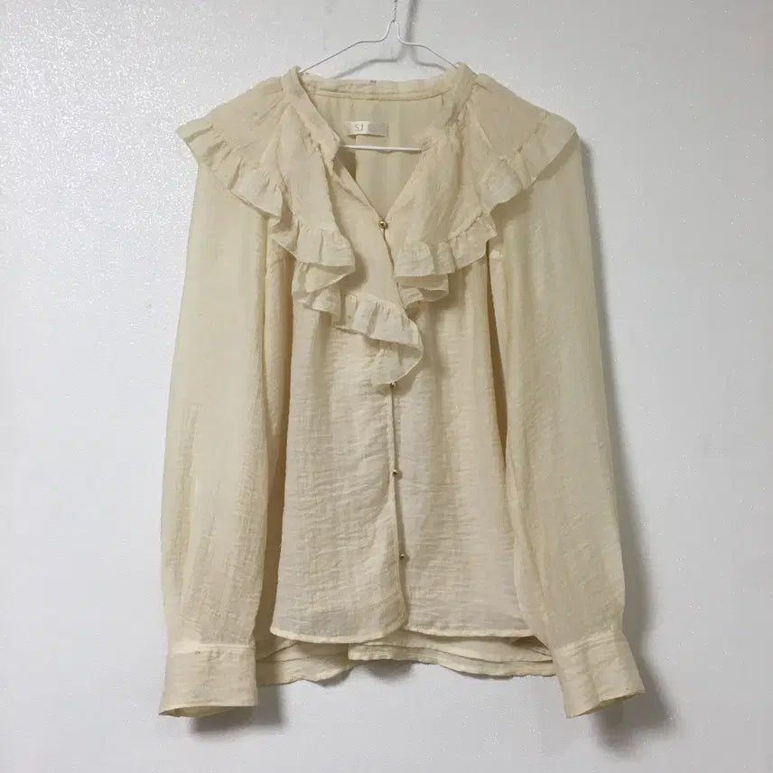 [BUNJANG] SJSJ Ruffle Blouse / SJSJ 에스제이 러플 블라우스