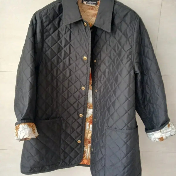 [BUNJANG] Salvatore Ferragamo Quilted Jacket Black / 살바토레 페라가모 퀼팅 자켓 블랙