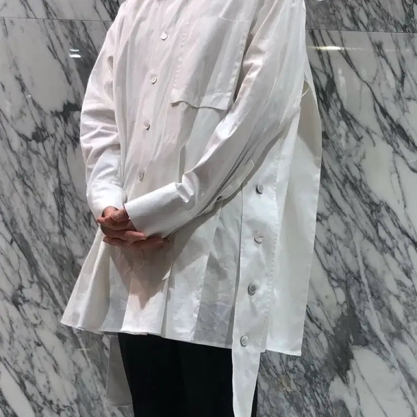 [BUNJANG] Wooyoungmi Layered Shirt L / 우영미 러프셔츠맛 레이어드 셔츠 L