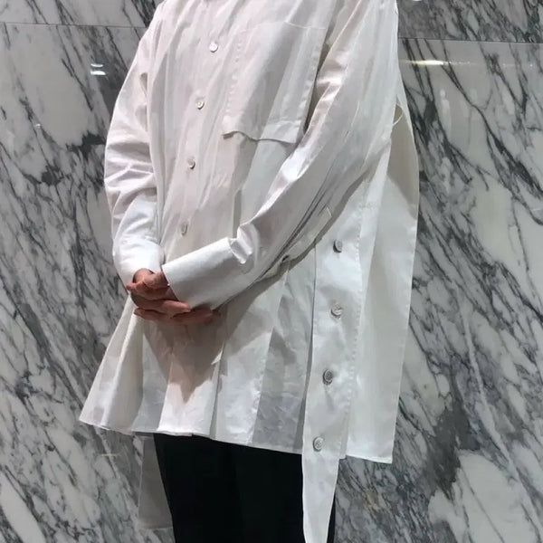[BUNJANG] Wooyoungmi Layered Shirt L / 우영미 러프셔츠맛 레이어드 셔츠 L