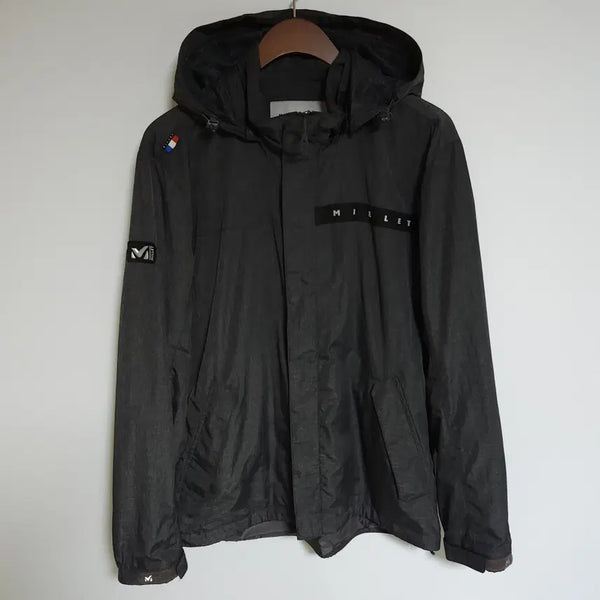 [BUNJANG] Millet Logo Hooded Zip-Up Jacket Windbreaker Jumper / H170 밀레 로고 후드 집업 자켓 바람막이 점퍼