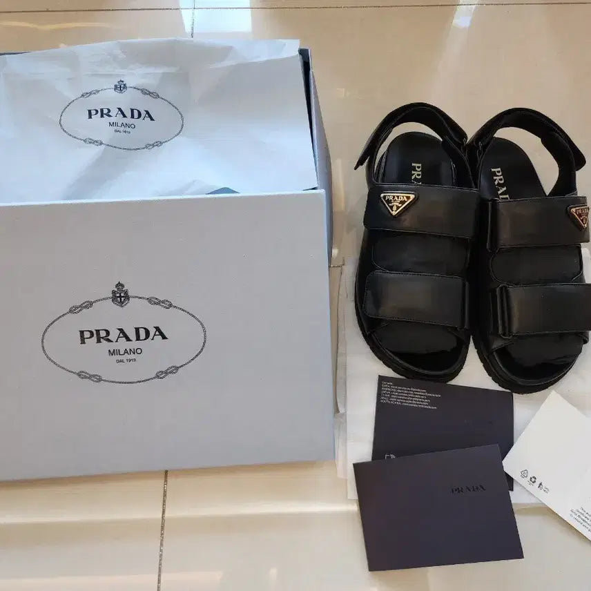 [BUNJANG] Prada Velcro Sandals 36.5 (235/240) / 프라다 벨크로 샌들 36.5. 사이즈 1X894N