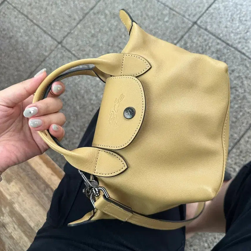 [BUNJANG] Longchamp Le Pliage Mini Tote Bag Yellow Beige / 롱샴 르 플리아쥬 미니토트백 옐로우베이지