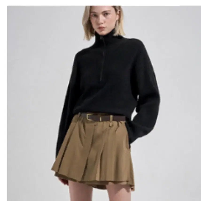 [BUNJANG] System Wool Blend Zipper Knit Black / 시스템  울 브렌드 지퍼니트