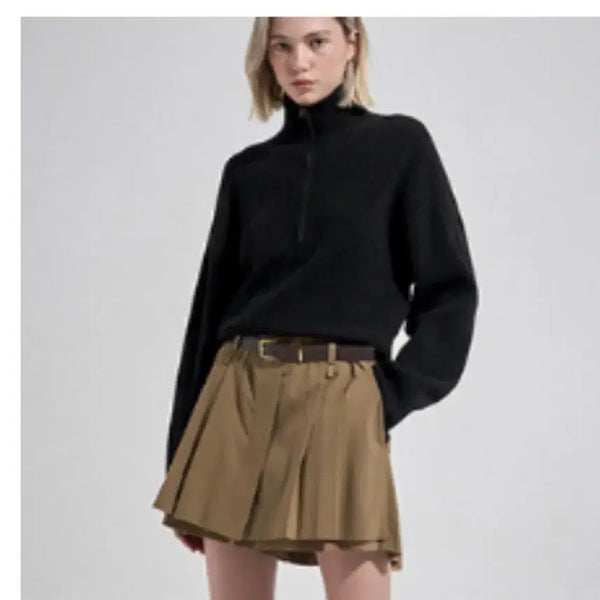 [BUNJANG] System Wool Blend Zipper Knit Black / 시스템  울 브렌드 지퍼니트