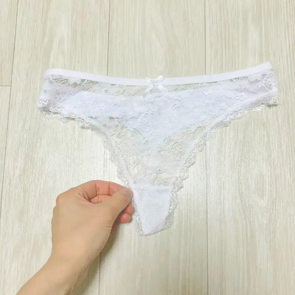 [BUNJANG] White Lace String Panties (Used) / 화이트 레이스 끈 팬티 (중고)