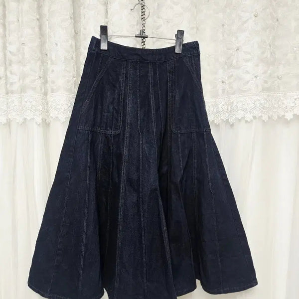 [BUNJANG] The Edge Denim Flare Skirt / 더엣지)) 데님 플레어 스커트