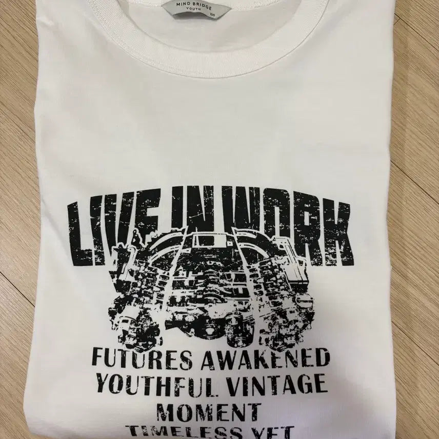 [BUNJANG] Mind Bridge Oversized Graphic T-Shirt White / (미착용)마인드브릿지 오버핏 반팔티