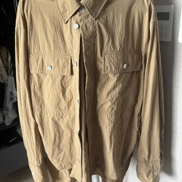 [BUNJANG] Wooyoungmi Beige Nylon Shirt / 우영미 베이지 셔츠 팝니다