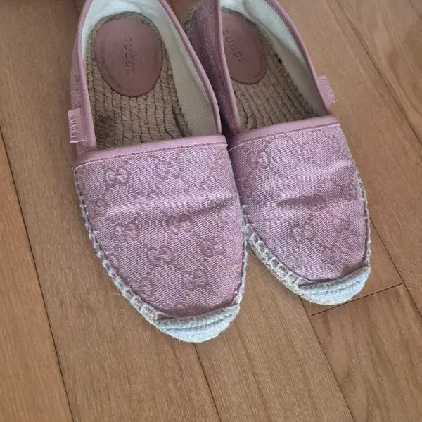 [BUNJANG] Gucci Pink GG Canvas Espadrilles / 구찌 핑크 GG 캔버스 에스파드리유