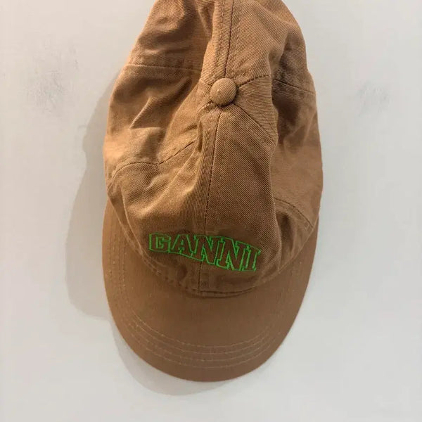 [BUNJANG] GANNI Brown Logo Embroidered Baseball Cap / 가니 볼캡 브라운