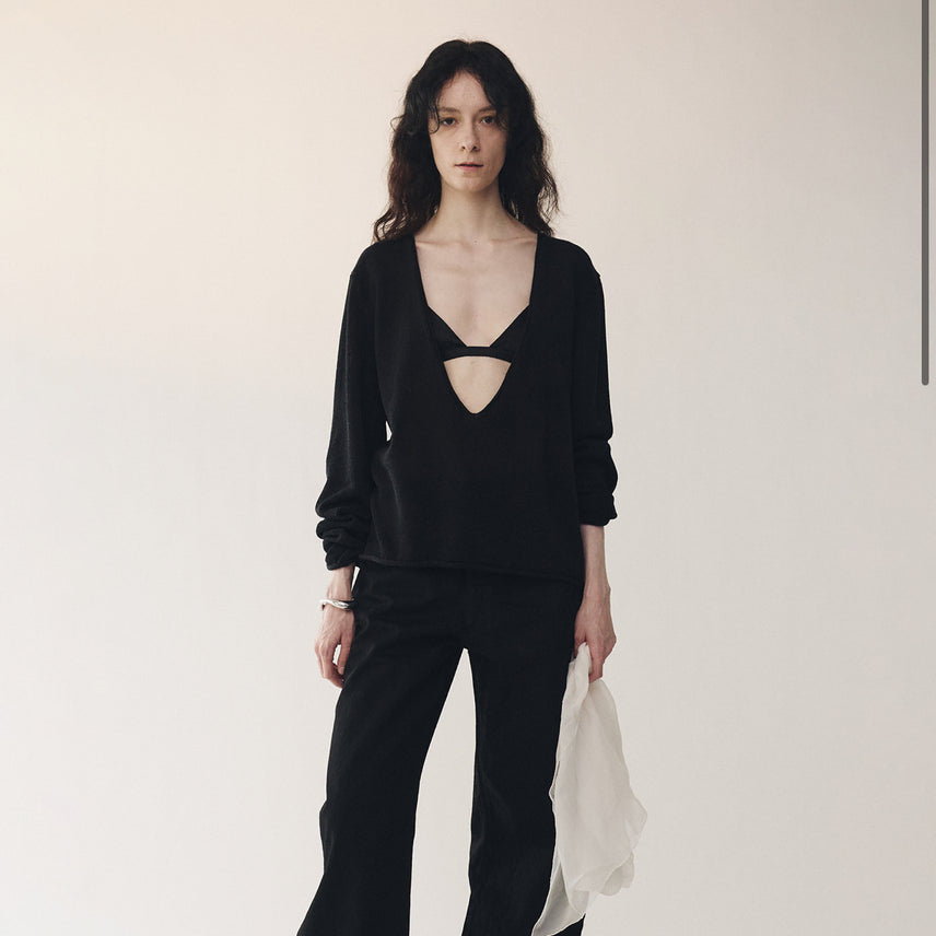 [BUNJANG] BETWOMAN V-Neck Knit Black / [벳우먼]김나용착용 브이넥 니트(블랙)