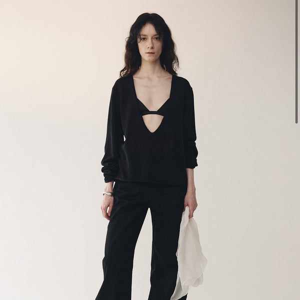 [BUNJANG] BETWOMAN V-Neck Knit Black / [벳우먼]김나용착용 브이넥 니트(블랙)