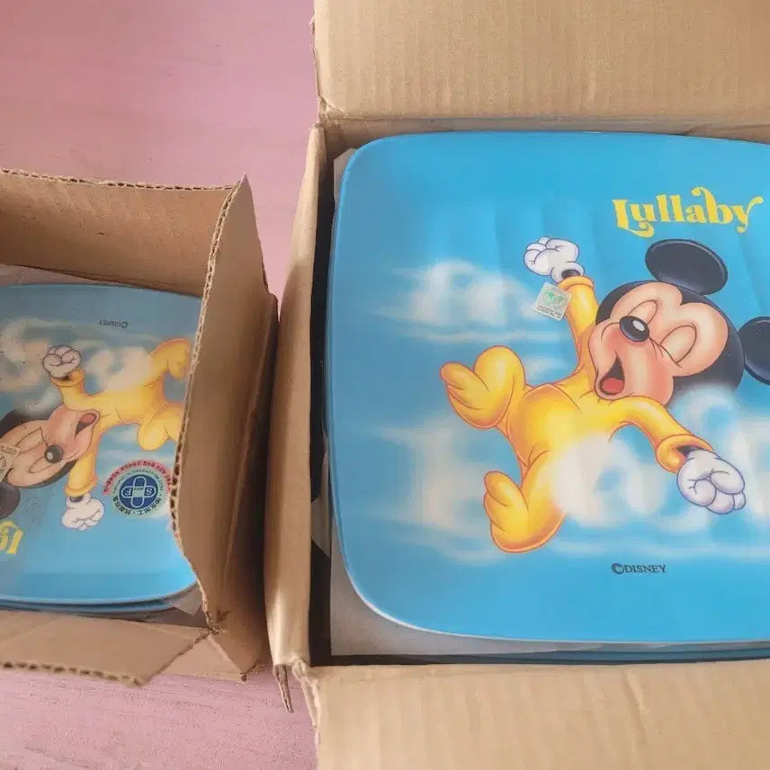 [BUNJANG] Vintage Disney Authentic Plate Set (Blue & Pink) / 빈티지 디즈니 정품  접시 세트  블루2셋 핑크2셋 총4셋