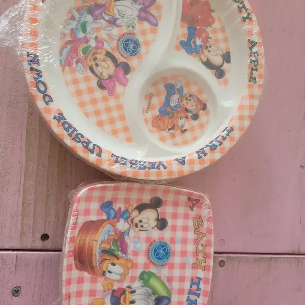[BUNJANG] Vintage Disney Mickey Mouse Dinnerware Set / 디즈니 미키마우스 식기 세트 빈티지