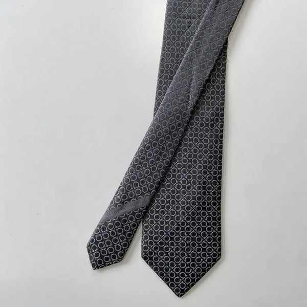 [BUNJANG] Ferragamo Monogram Silk Necktie / 페레가모(Ferragamo) 모노그램 명품 정품 넥타이