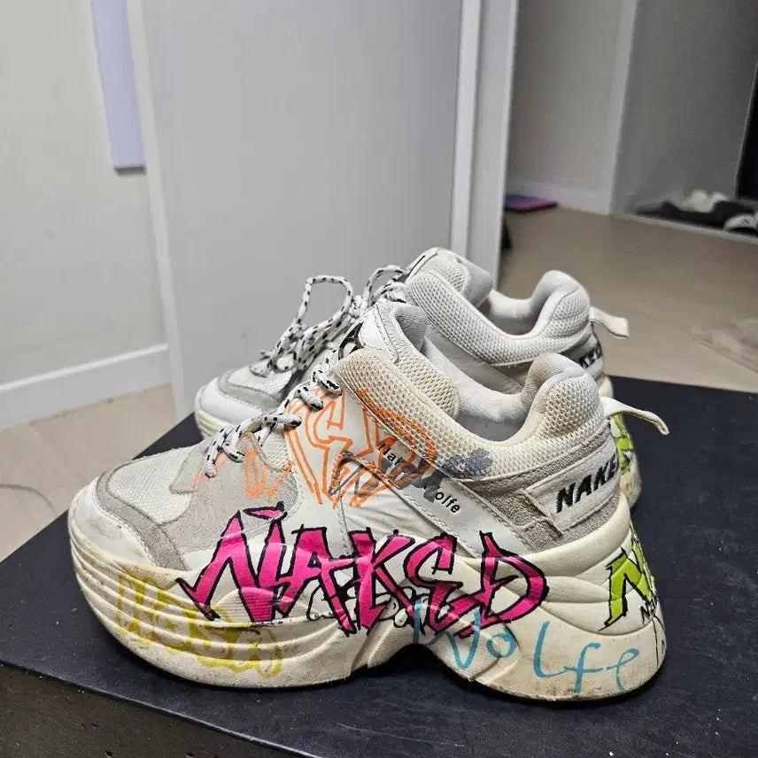 [BUNJANG] Naked Wolfe Art Track Sneakers US 6 / 네이키드 울프 아트 트랙 스니커즈 6US 사이즈 상태좋음