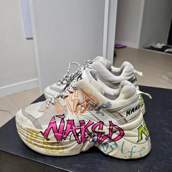 [BUNJANG] Naked Wolfe Art Track Sneakers US 6 / 네이키드 울프 아트 트랙 스니커즈 6US 사이즈 상태좋음