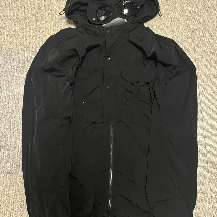 [BUNJANG] CP Company Chrome Goggle Windbreaker Jacket Black XL / CP컴퍼니 크롬 고글 바람막이 자켓 블랙 xl