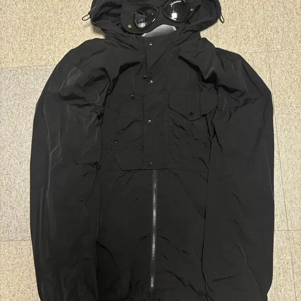 [BUNJANG] CP Company Chrome Goggle Windbreaker Jacket Black XL / CP컴퍼니 크롬 고글 바람막이 자켓 블랙 xl