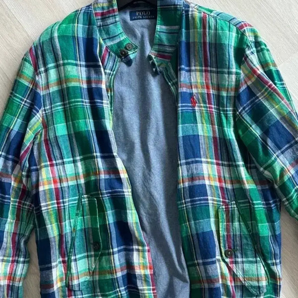 [BUNJANG] Polo Ralph Lauren Linen Madras Jacket / 폴로랄프로렌 린넨 마드라스 자켓