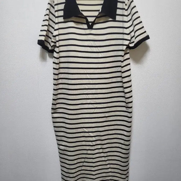 [BUNJANG] ARA Striped Long Dress / 82101 ARA 단가라 원피스