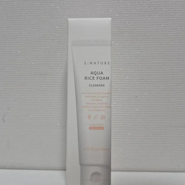 [BUNJANG] S Nature Aqua Rice pH-Balanced Cleansing Foam 80ml / 새상품) 에스네이처 약산성 클렌징폼 80ml