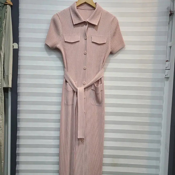 [BUNJANG] Pleated Long Dress / 플리츠 롱원피스
