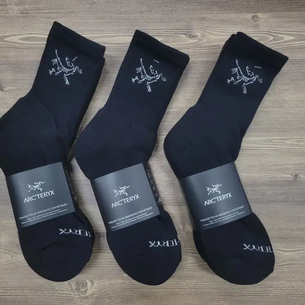 [BUNJANG] Arc'teryx Cushion Socks Black 9 Pairs / 아크테릭스 쿠션양말 블랙 9켤레