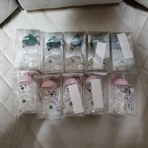 [BUNJANG] Starbucks Bearista Keyring Pink/Green Bundle Set / 스타벅스 베어리스타 키링 핑크/그린 10개