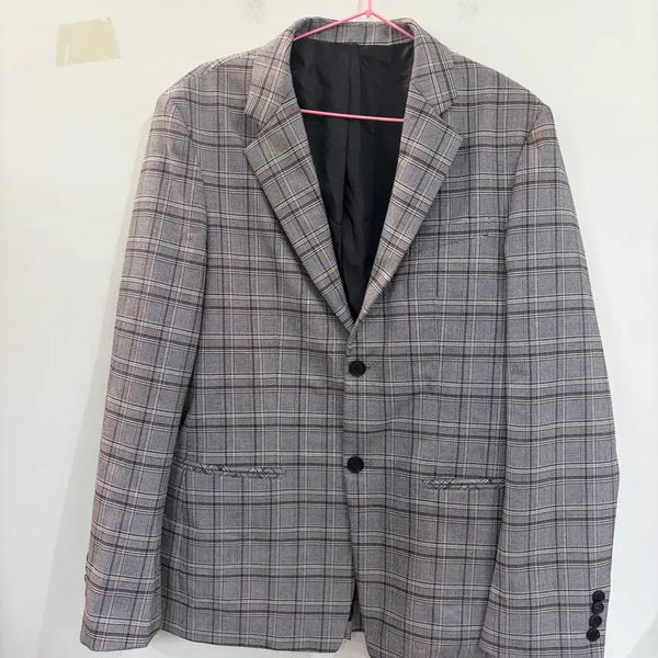 [BUNJANG] System Check Double-Button Jacket / 한섬 시스템 체크 더블 버튼 재킷