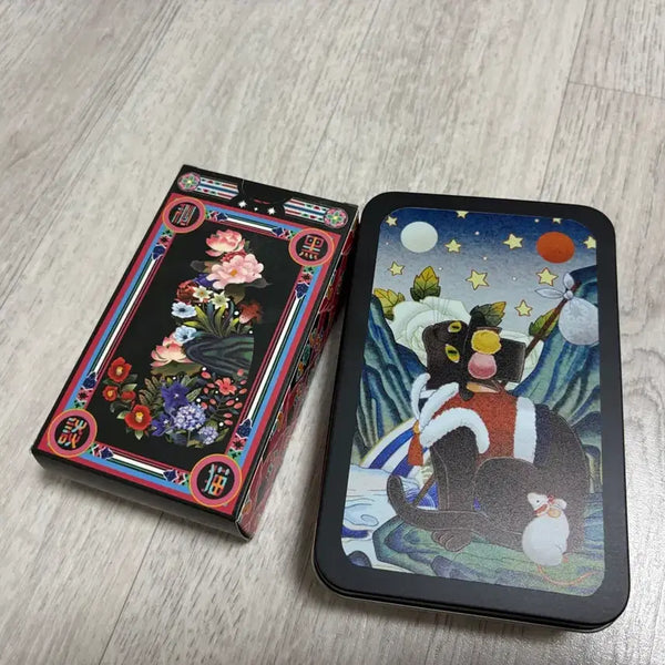 [BUNJANG] Black Cat's Tale Tarot Cards + Tin Case / 흑묘비담 타로카드+틴케이스