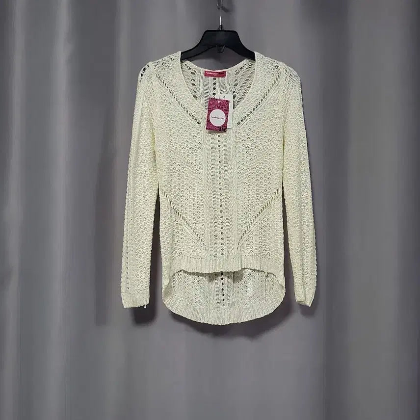 [BUNJANG] Bellygurl Crochet Knit Top / 벨리걸 크로쉐 니트