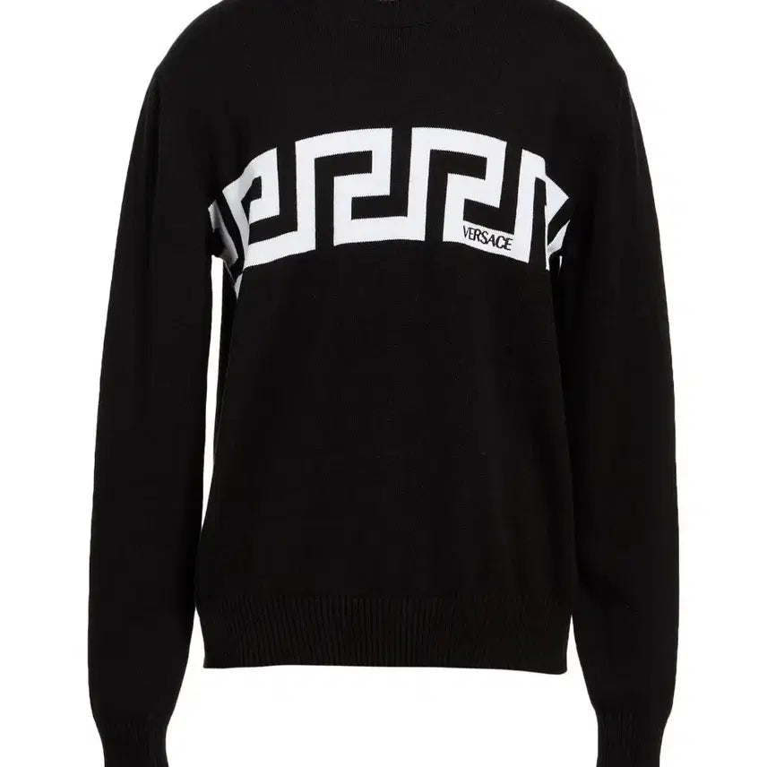 [BUNJANG] Versace Black Medusa Pattern Knit 110 / 베르사체 블랙 메두사 패턴 니트 110 (새제품)