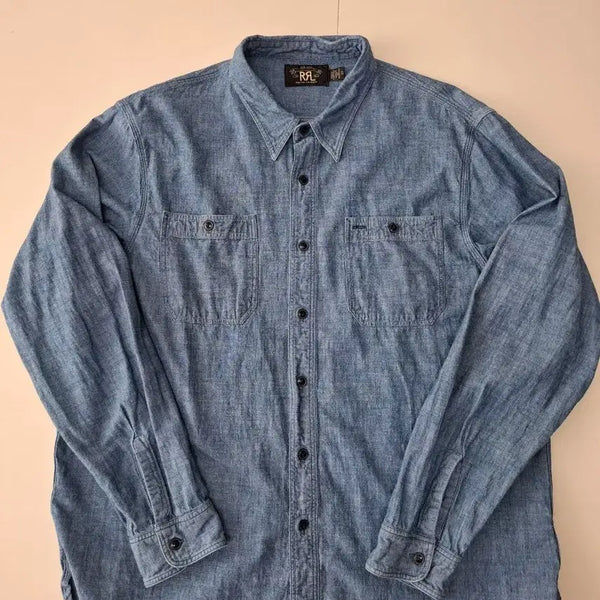 [BUNJANG] RRL Chambray Denim Shirt XL / XL RRL 샴브레이 데님 셔츠