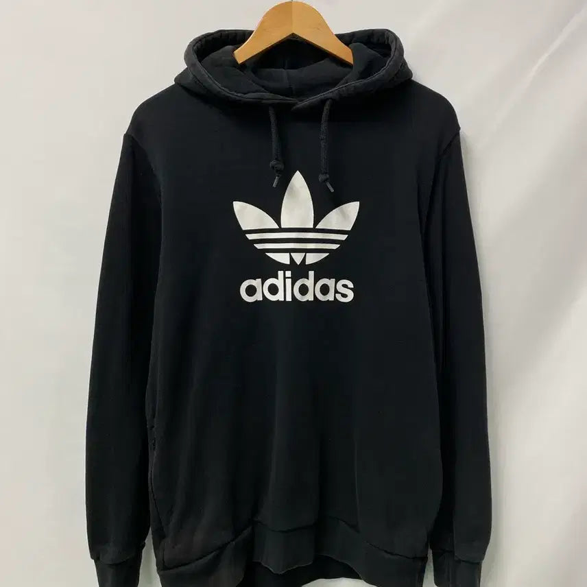 [BUNJANG] Adidas Trefoil Classic Black Hoodie L / 231. 아디다스 트레포일 클래식 블랙 후드티L