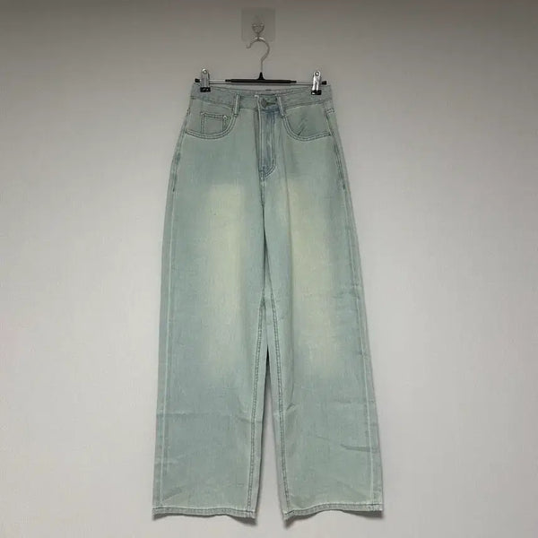 [BUNJANG] Light Wash Wide Leg Denim Pants / 연청 워싱 와이드 데님 팬츠