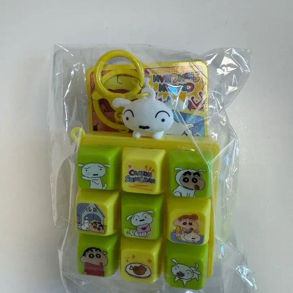 [BUNJANG] Crayon Shin-chan Whitey 9-Keycap Keyring / (새상품)짱구 흰둥이 9구 키캡 키링